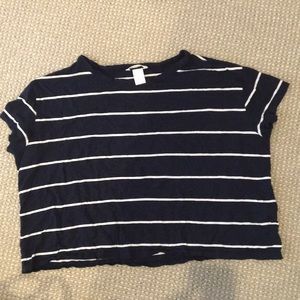 stripped H&M crop top size medium